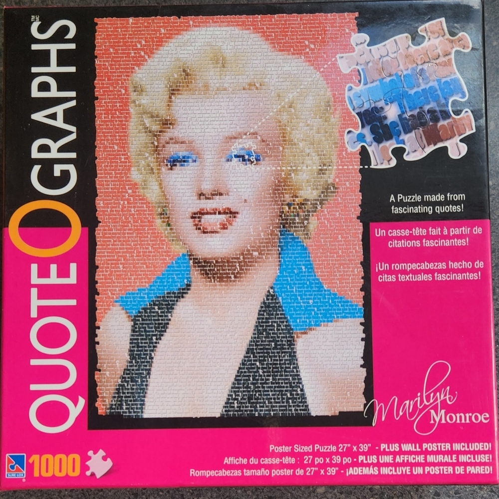 NEW Marilyn Monroe Quote O Graphs 1000 piece Puzzle photomosaic style